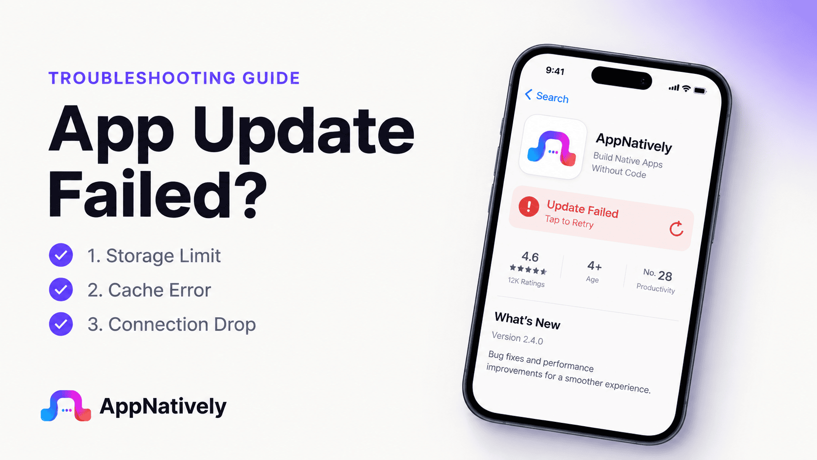 App Update Failed