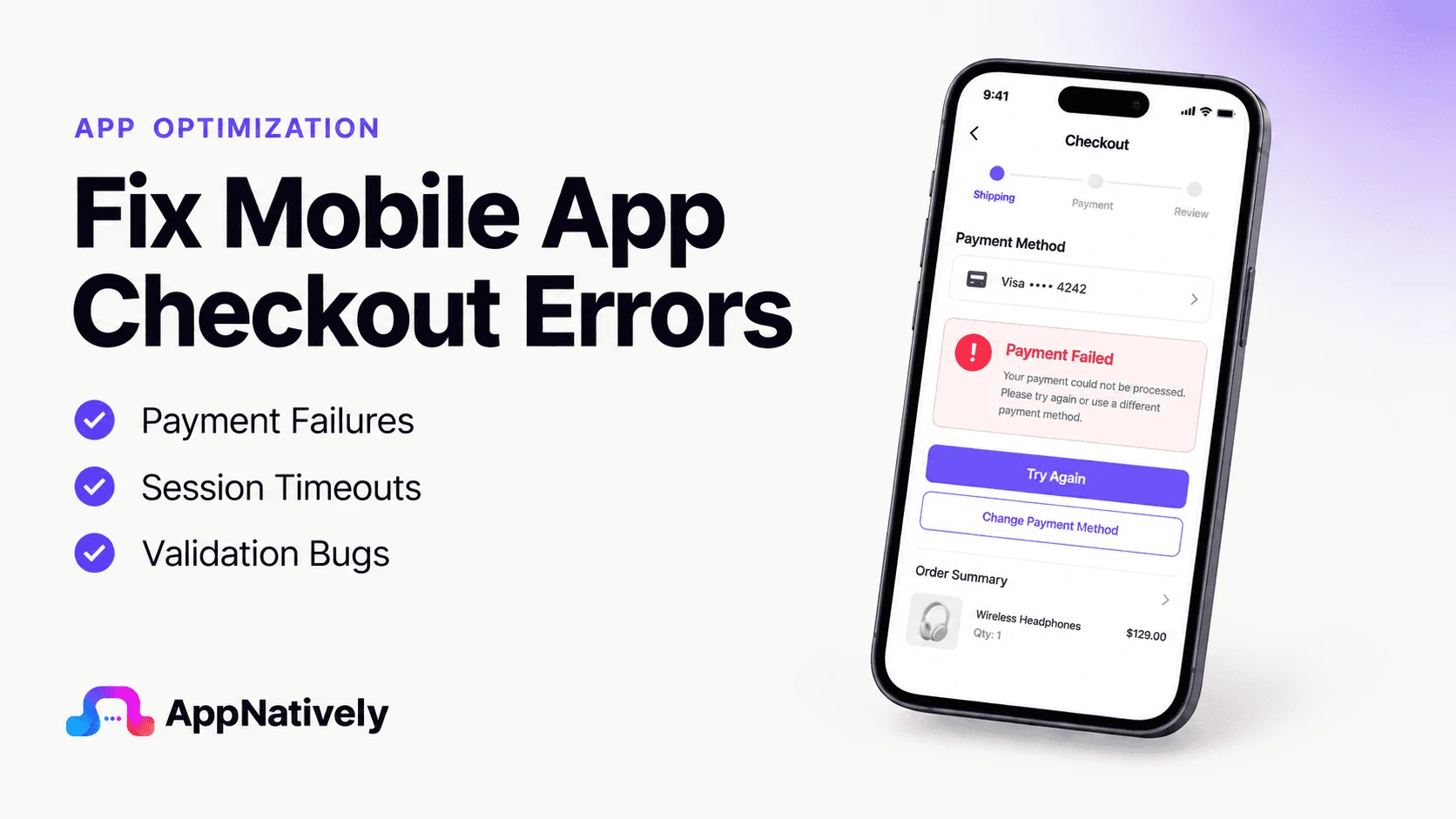 Mobile App Checkout Errors