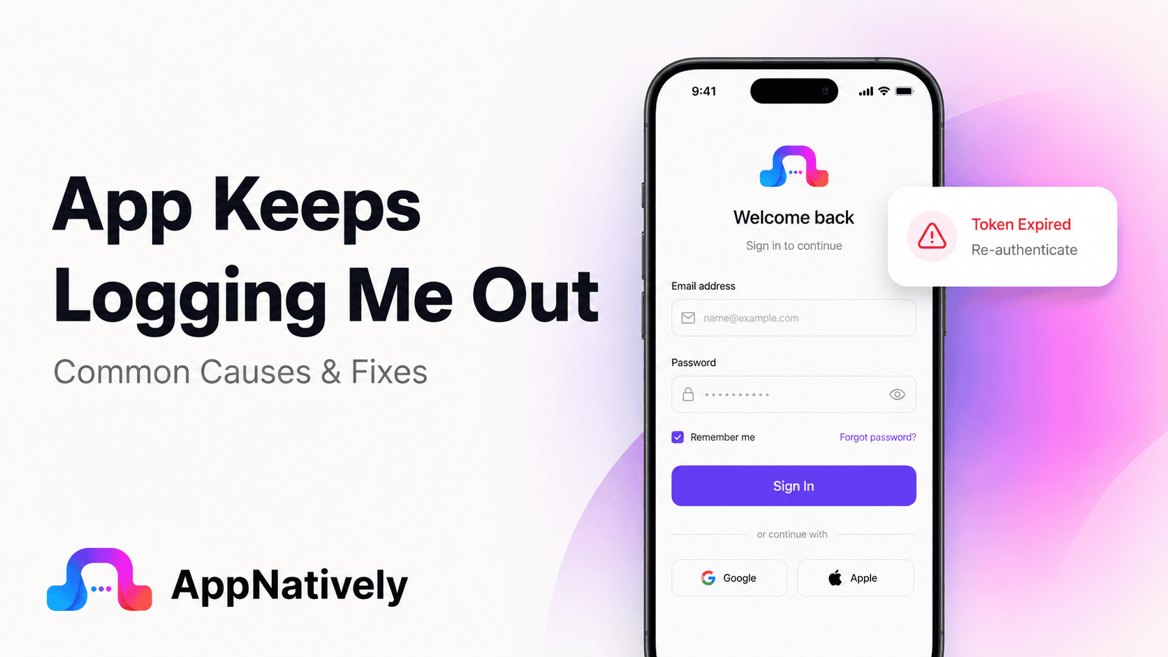 App Keeps Logging Me Out