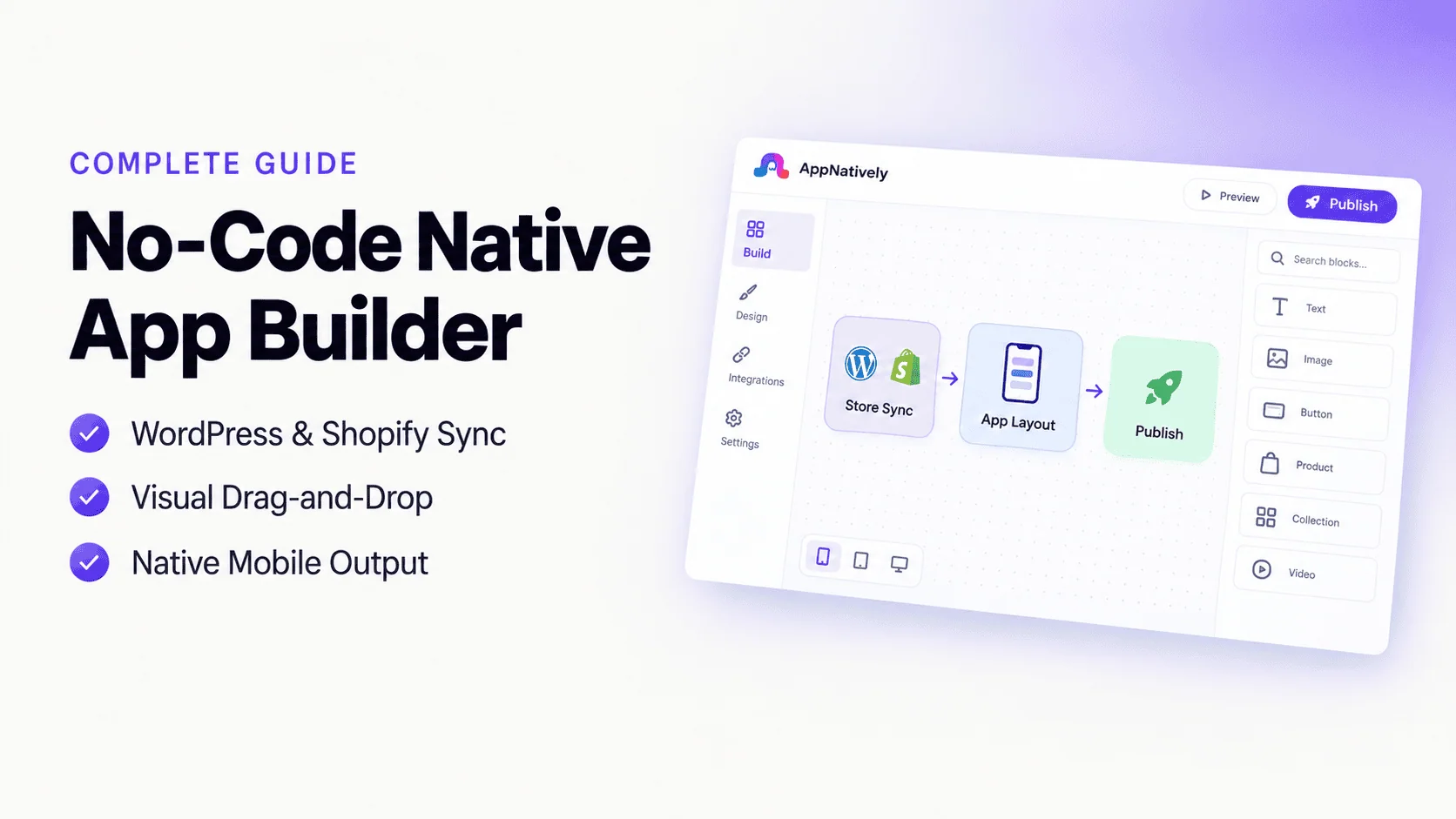 No-Code Native App Builder for WordPress & Shopify